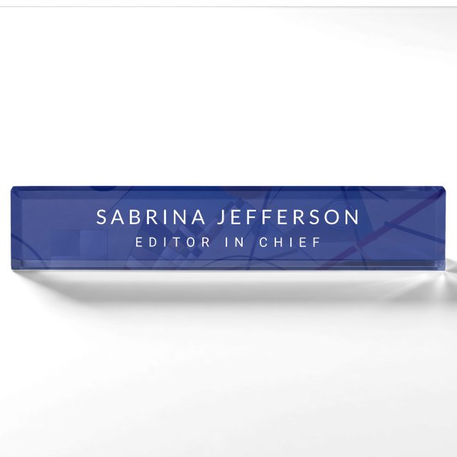 Unique Elegant Plain Simple Minimalist Nameplate (Front)