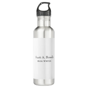 Unique Elegant Plain Simple White Special 710 Ml Water Bottle