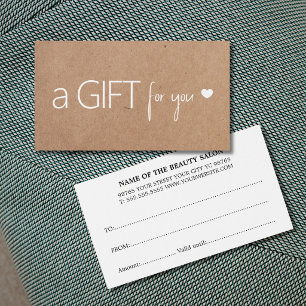 Unique Elegant Printed Kraft White Heart