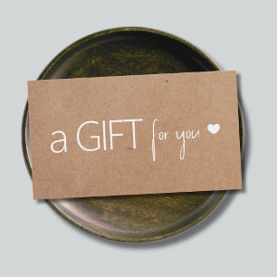 Unique Elegant Printed Kraft White Heart