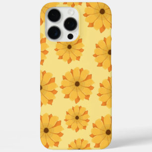 unique elegant yellow floral iPhone 16 pro max case