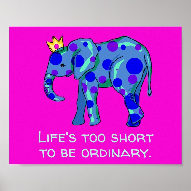 Unique Elephant Poster (Front)