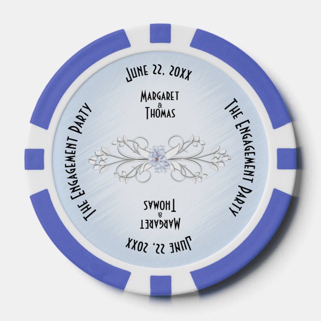 Unique Engagement Party Invitation Poker Chips (Front)