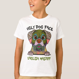 Unique English Mastiff ugly dog face T-Shirt