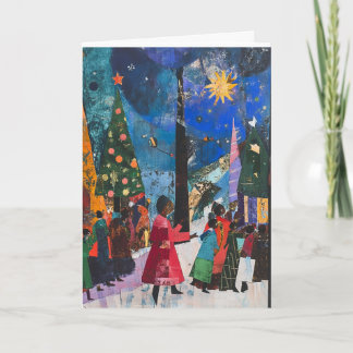 Unique Expressionist Tree Winter Holiday Card