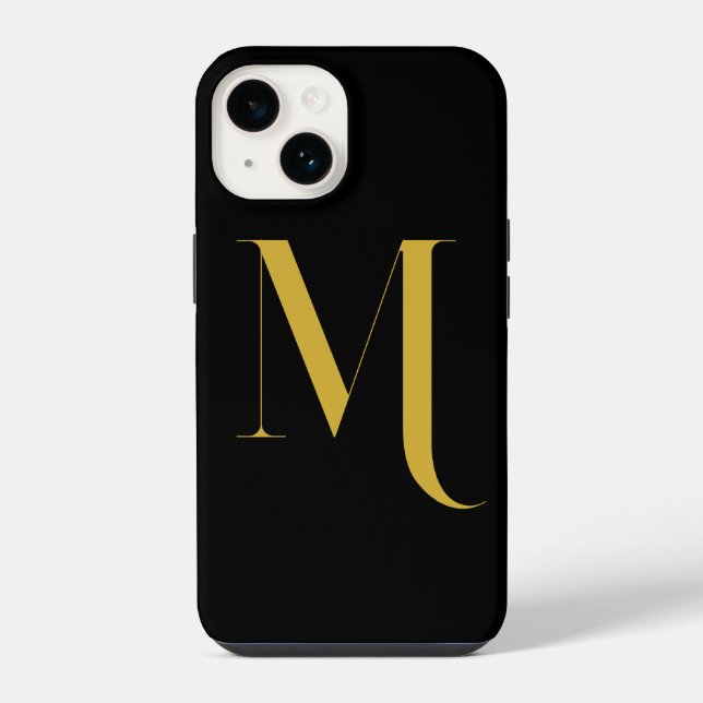 Unique Extra Large Monogram Print iPhone Case (Back)