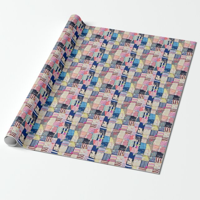 Unique Fabric: Bangkok Handmade Blankets Wrapping Paper (Unrolled)