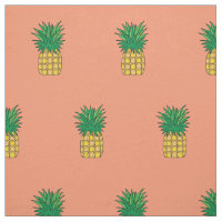 Unique fabric pink pineapple