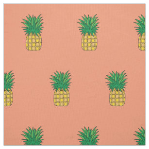 Unique fabric pink pineapple