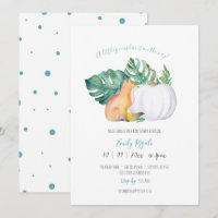 Unique Fall Themed Baby Shower Invitation