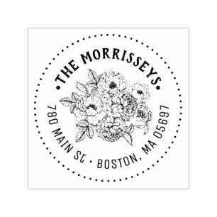 Unique Family Name and Address Self-inking Stamp