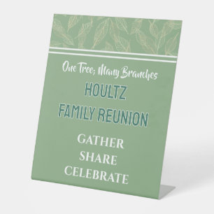 Unique Family Reunion Pedestal Sign