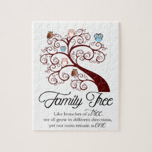 Unique Family Tree Design Jigsaw Puzzle