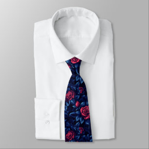 Unique Fathers Day Rose Floral Tie