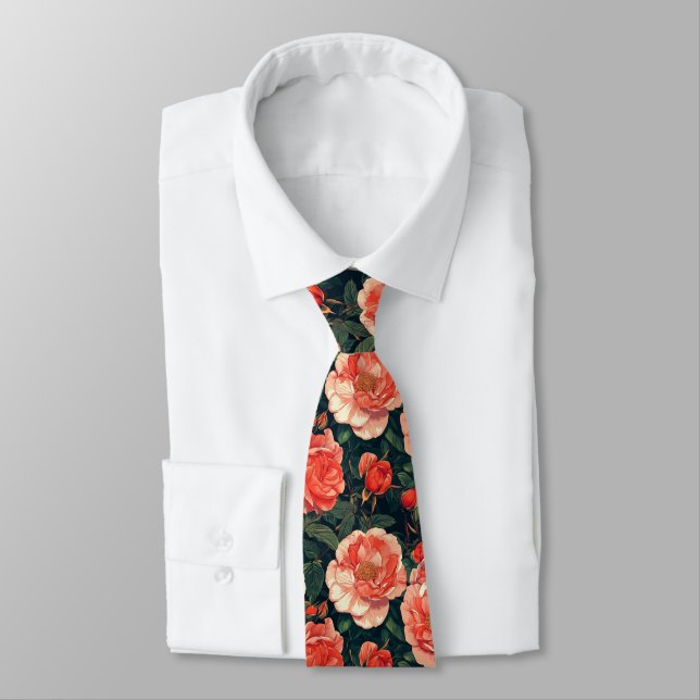 Unique Fathers Day Rose Tie (Tied)