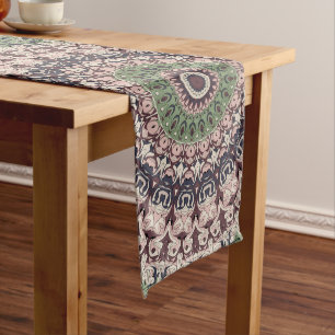 Unique Feminine Medallion Pattern Long Table Runner