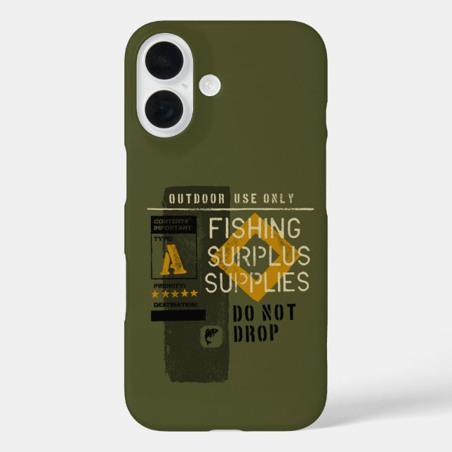 Unique Fishing Angler Cargo Graphic Gift Gear Case-Mate iPhone Case (Back)