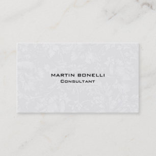 Unique Floral Damask Grey Special Plain Business Card