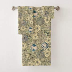 Unique Floral Pattern Bathroom Towel Set