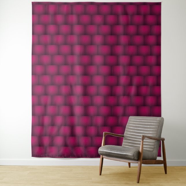 Unique Floral Pattern Damask Style in Purple Tone Tapestry (In Situ)