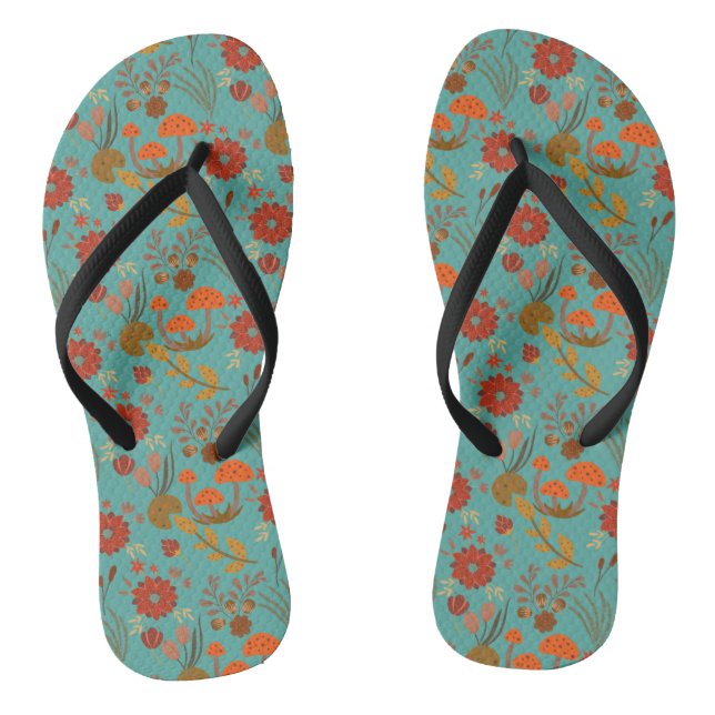 Unique Floral Pattern Jandals (Footbed)