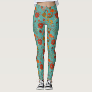 Unique Floral Pattern Leggings