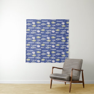 Unique Floral Pattern Tapestry