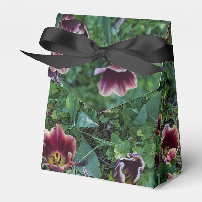 Unique floral photo favour box (Front Side)