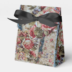 Unique floral quilt photo favour box