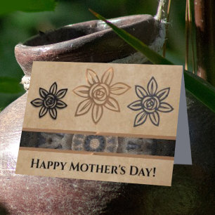 Unique Floral Southwestern Style Mother's Day Card