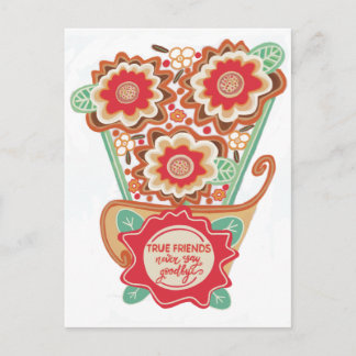 Unique FloralDesign Style Postcard