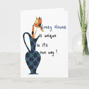 Unique Flower  Card