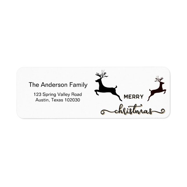 Unique Flying Reindeer Merry Christmas  (Front)