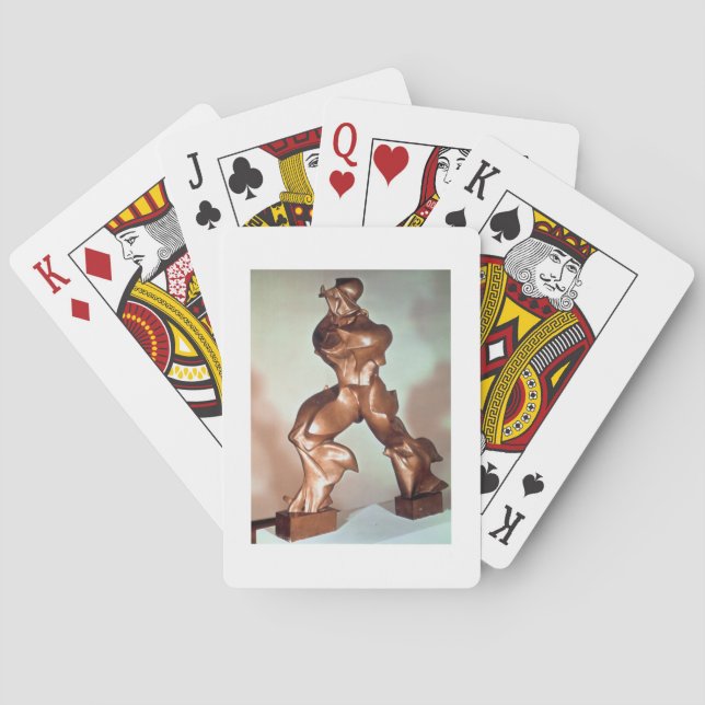 Unique Forms of Continuity in Space, 1913 (bronze) Playing Cards (Back)