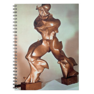 Unique Forms of Continuity in Space, 1913 (bronze) Spiral Notebook