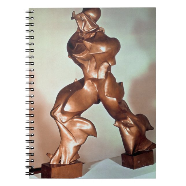 Unique Forms of Continuity in Space, 1913 (bronze) Spiral Notebook (Front)