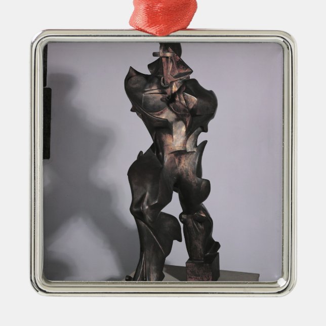 Unique Forms of Continuity in Space, 1913 Metal Tree Decoration (Front)