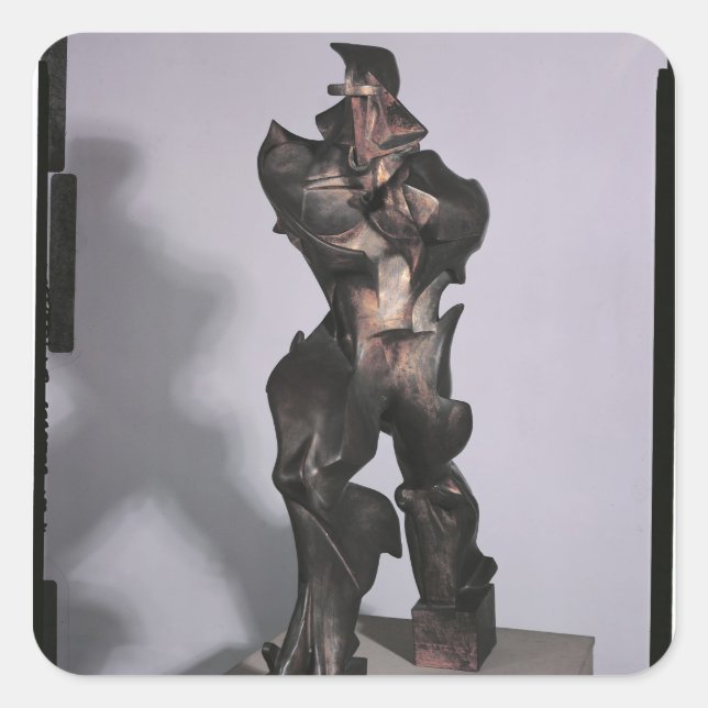 Unique Forms of Continuity in Space, 1913 Square Sticker (Front)