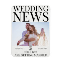 Unique fun photo newspaper wedding save the date