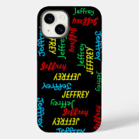 Unique Fun Repeating Names on Black, Personalised 