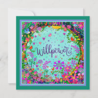 Unique Fun Whimsical Birds Floral Willpower