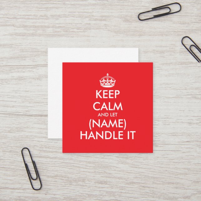 Unique funny business card for self employed work (Front/Back In Situ)