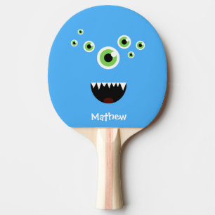 Unique Funny Crazy Cute Blue Monster Ping Pong Paddle