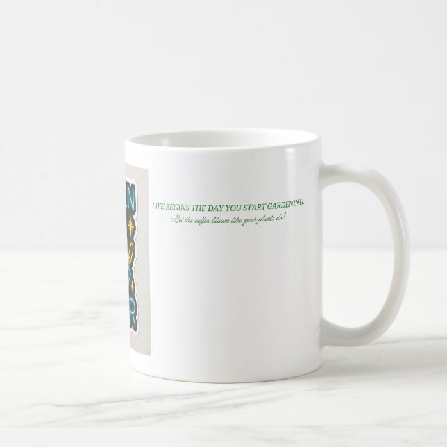 Unique Garden & Quote Coffee Cup. Mug (Right)