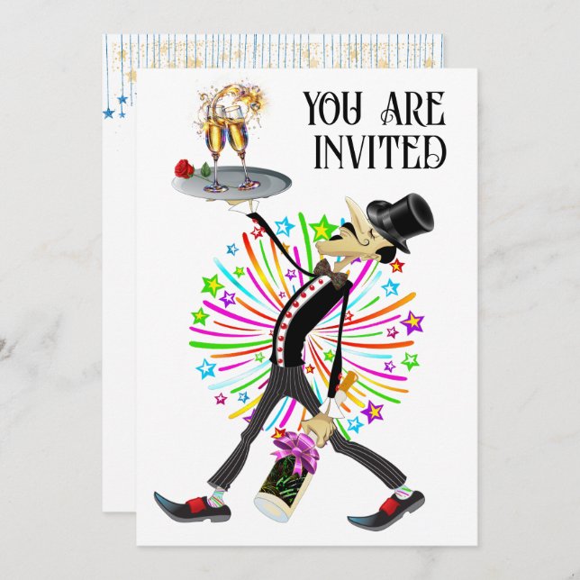 Unique Gathering Waiter Series  Invitation (Front/Back)