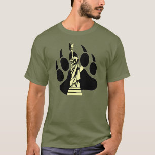 Unique Gay Bear Paw with liberty - T Shirt