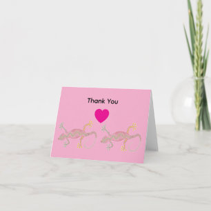 Unique Gecko Thank You Card
