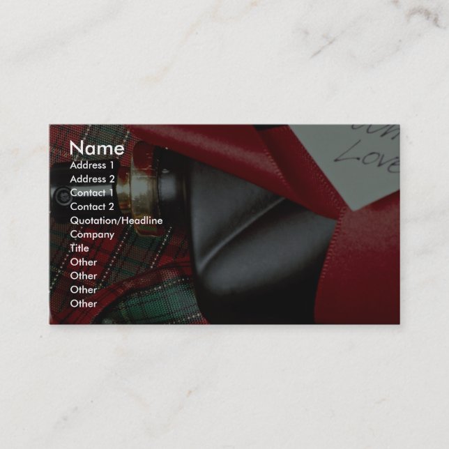 Unique Gift, perfume Business Card (Front)