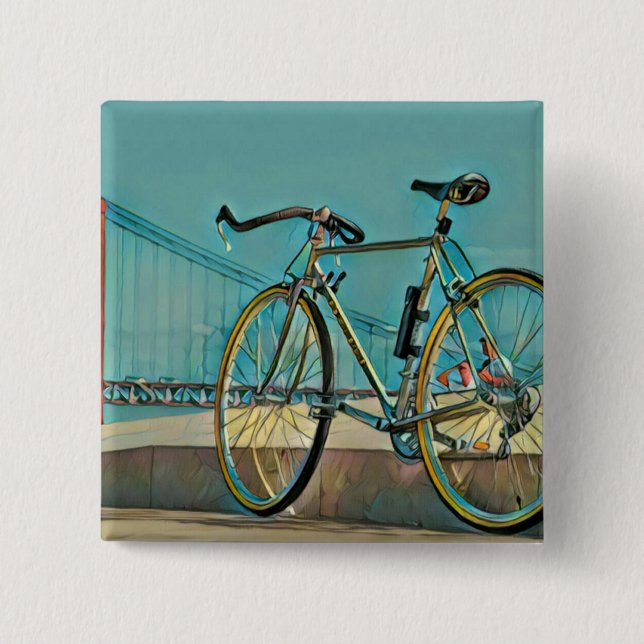 Unique gifts for bikers 15 cm square badge (Front)