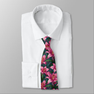 Unique Gifts For Men Lilies Floral Tie